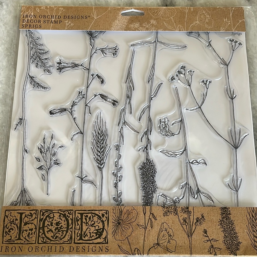 Iron Orchid Designs (IOD) Sprigs Stamp NWT